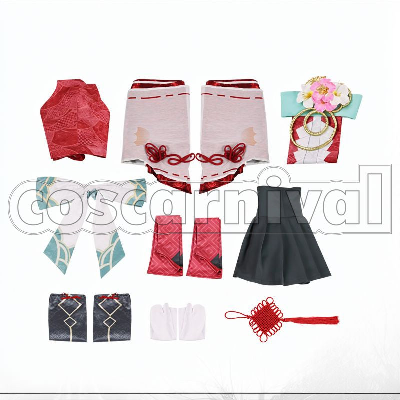 Tsuchimikado Kurumi Onmyo Princess Outfit Cosplay cosplay costume from NARAKA: BLADEPOINT, set view