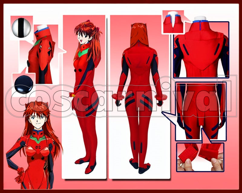 Asuka Langley Soryu cosplay costume from Neon Genesis Evangelion, back view