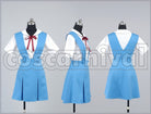Rei Ayanami cosplay costume from Neon Genesis Evangelion, front view