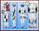Rei Ayanami cosplay costume from Neon Genesis Evangelion, back view