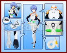 Rei Ayanami cosplay costume from Neon Genesis Evangelion, front view 2