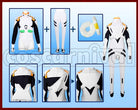 Rei Ayanami cosplay costume from Neon Genesis Evangelion, front view 3