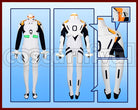 Rei Ayanami cosplay costume from Neon Genesis Evangelion, front view