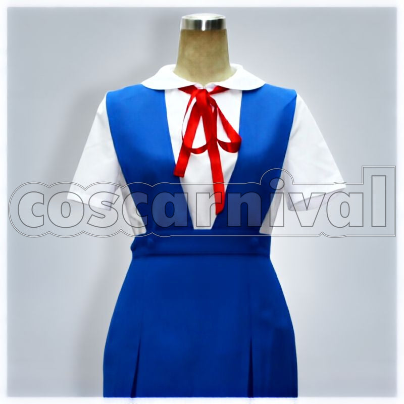 Evangelion Rei Ayanami School Uniform Cosplay cosplay costume from Neon Genesis, front view