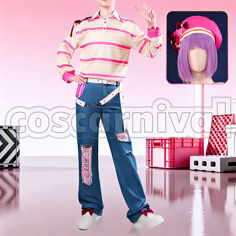 Wen Gyaurufu Merch Outfit Cosplay cosplay costume from NIJISANJI Akagi, front view 2