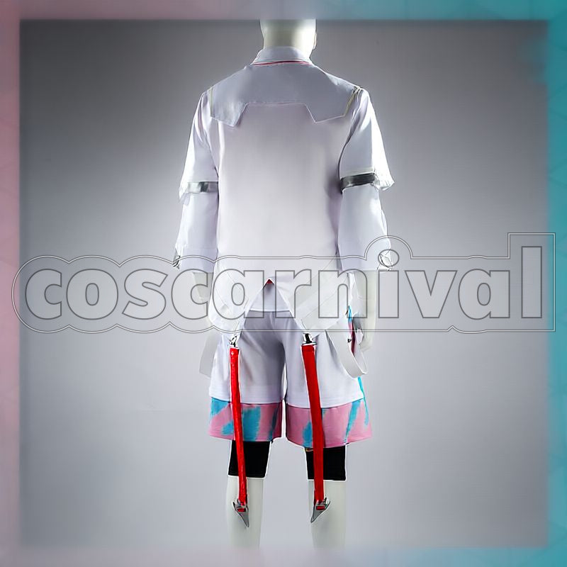 Wen Post-Transformation Cosplay cosplay costume from NIJISANJI Akagi, back view 1