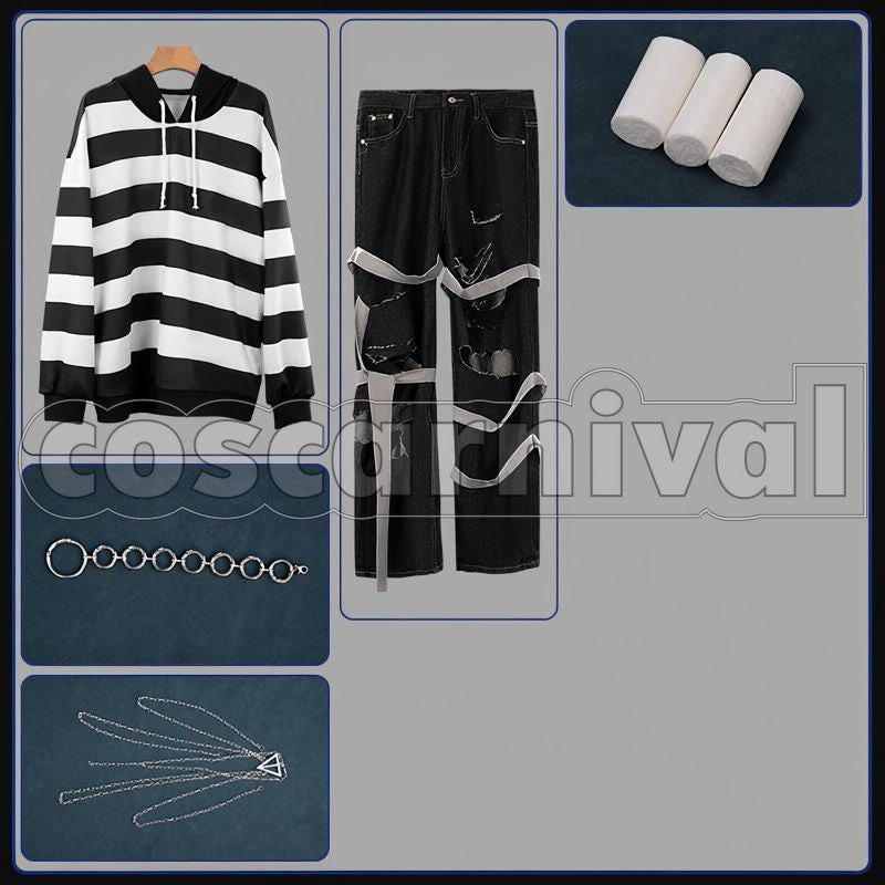 Prisoner No.108 Kenmochi Toya Cosplay cosplay costume from Nijisanji Cellmates, kenmochi toya 27340 detail view 5