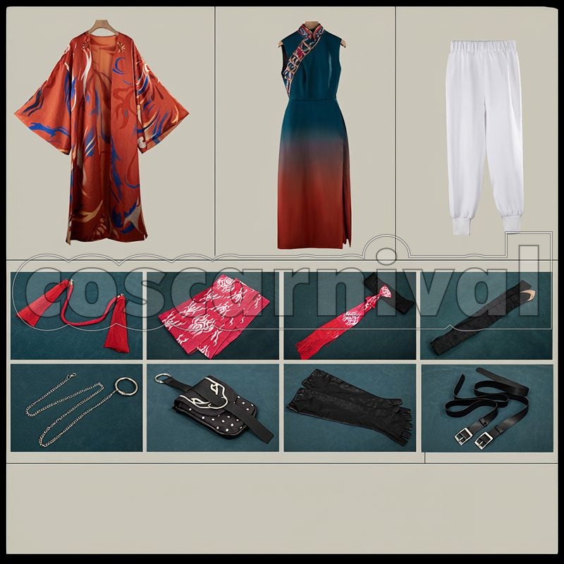 Emaki Seraph Dazzlegarden China-Style Cosplay cosplay costume from NIJISANJI Chuka, set view