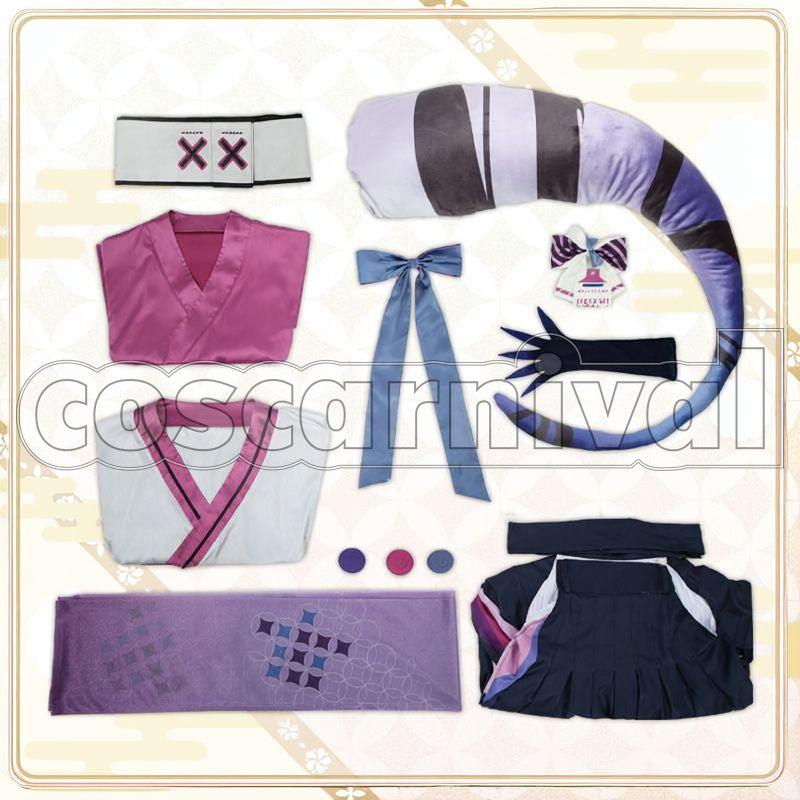 Selen Tatsuki New Year Outfit Cosplay cosplay costume from NIJISANJI EN, set view