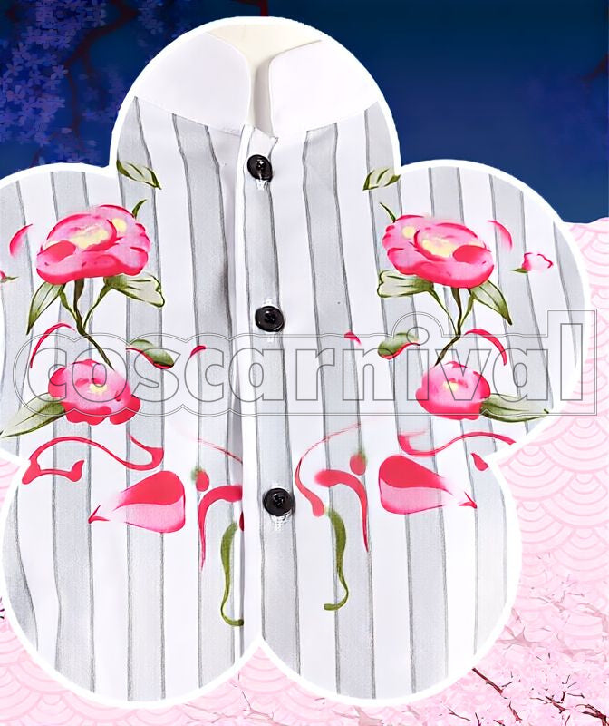 Vox Akuma Sakura Bloom Cosplay cosplay costume from NIJISANJI EN, detail