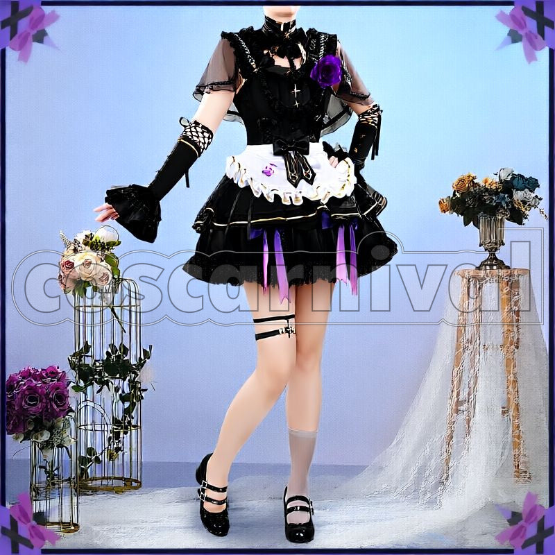 Sara Gothic Lolita-Style New Cosplay cosplay costume from NIJISANJI Hoshikawa, front view 2