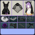 Sara Gothic Lolita-Style New Cosplay cosplay costume from NIJISANJI Hoshikawa, set view