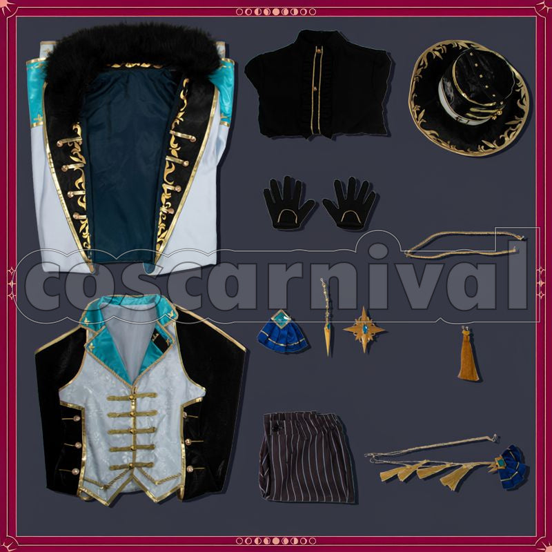 Haru New Outfit with Hat Cosplay cosplay costume from NIJISANJI Kaida, set view