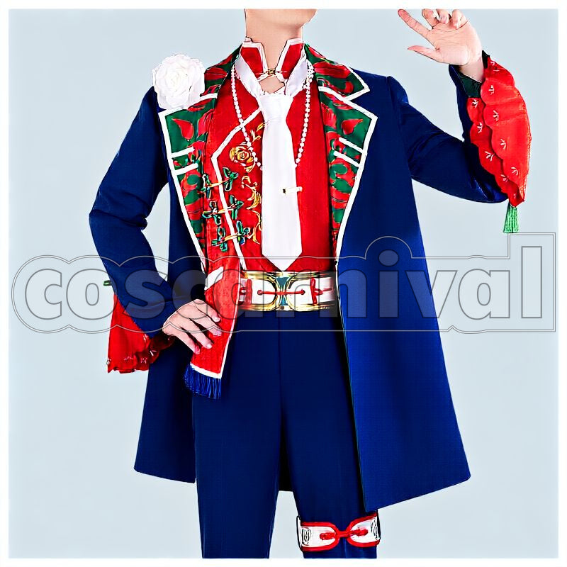 Rose Valentine Merch Outfit with Coat Cosplay cosplay costume from NIJISANJI Kaisei, front view 1