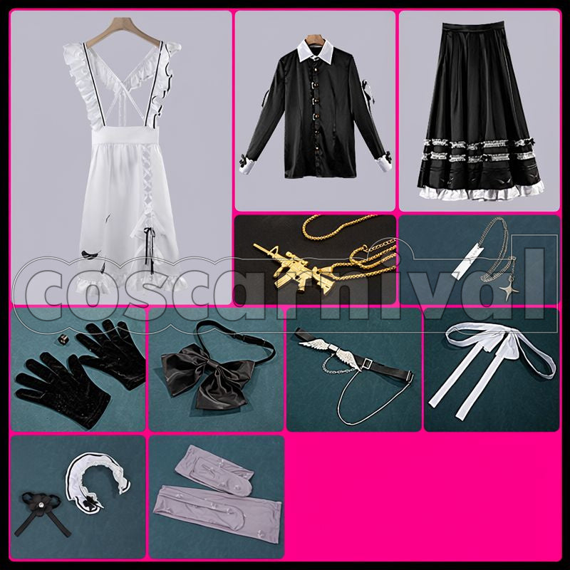 Maid Outfit New Cosplay cosplay costume from NIJISANJI Kanae, set view