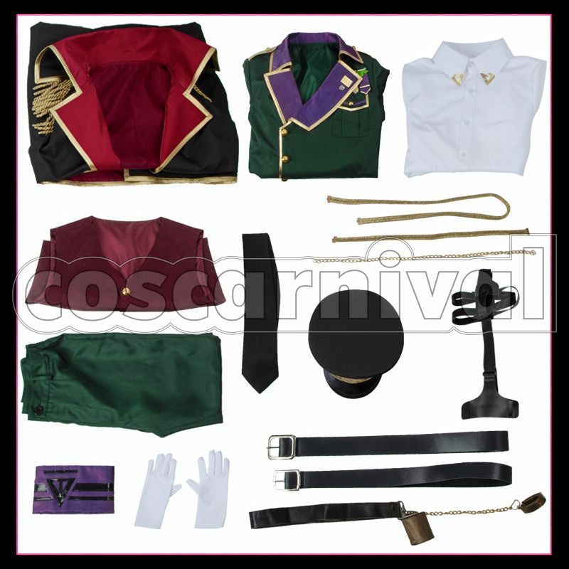 Toya Military Uniform Cosplay cosplay costume from NIJISANJI Kenmochi, set view