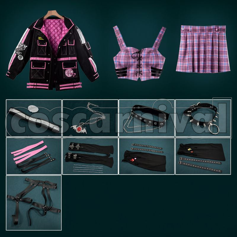 Ririmu Space Concept New Outfit Cosplay cosplay costume from NIJISANJI Makaino, set view