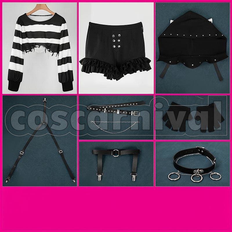 Saku Cellmates Prisoner No. 039 Cosplay cosplay costume from NIJISANJI Sasaki, set view