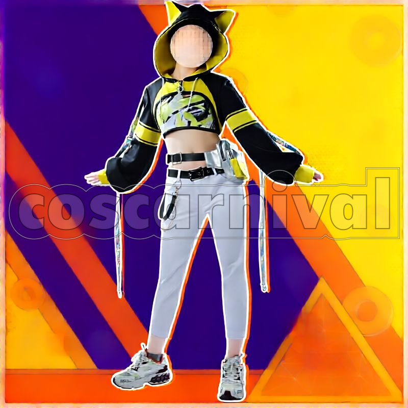 Akari Cosplay cosplay costume from NIJISANJI Shishido, front view 3