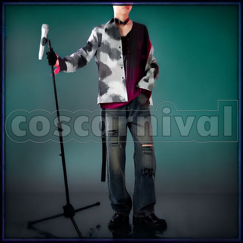 Hibari Band Outfit Cosplay cosplay costume from NIJISANJI Watarai, front view 2