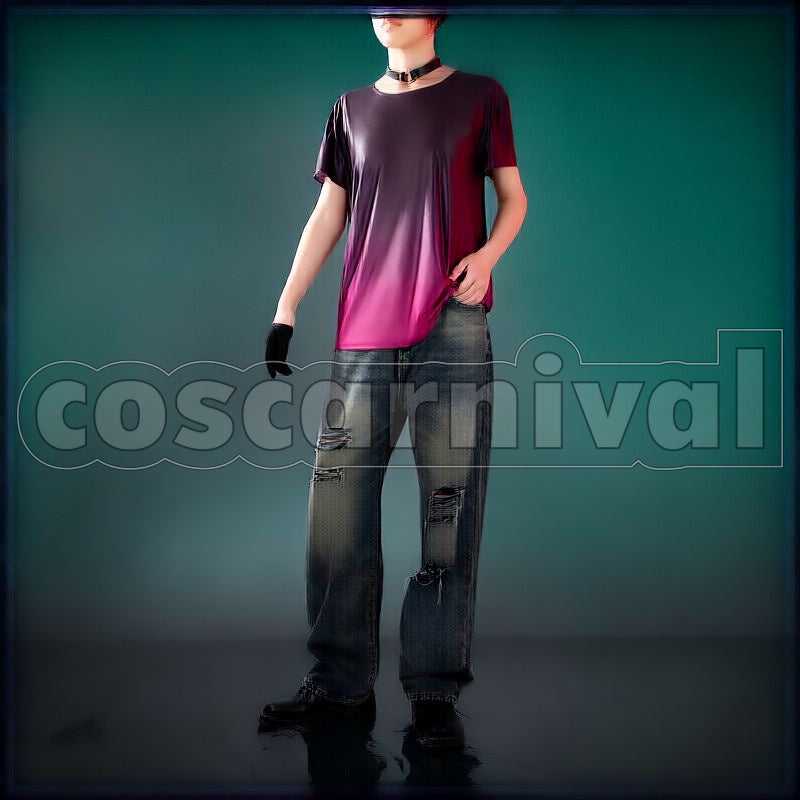 Hibari Band Outfit Cosplay cosplay costume from NIJISANJI Watarai, front view 3