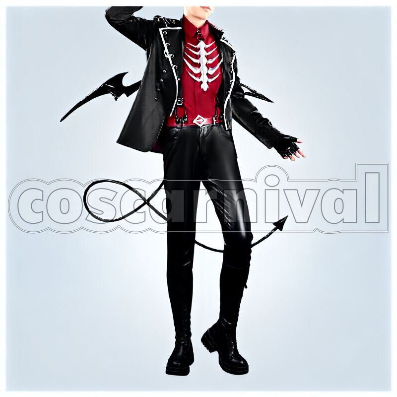 Hibari Devil Outfit without Wings and Tail Cosplay cosplay costume from Nijisanji Watarai, front view 1