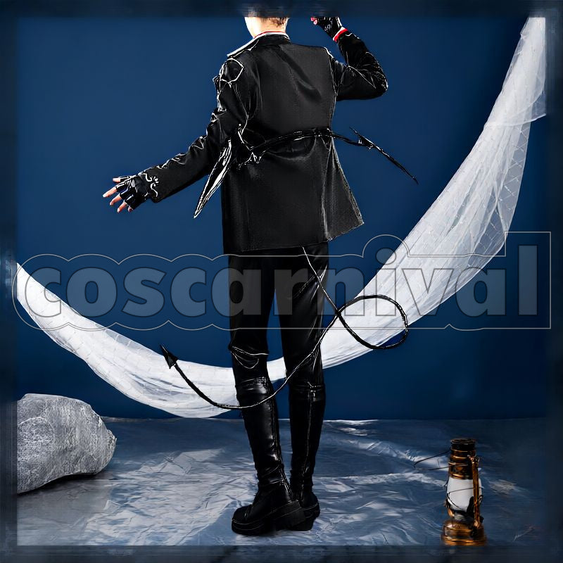 Hibari Devil Outfit without Wings and Tail Cosplay cosplay costume from Nijisanji Watarai, back view 1