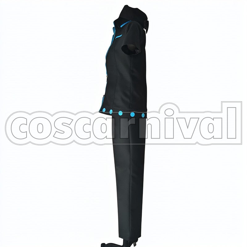 Gold cosplay costume from One Piece Film:, side view