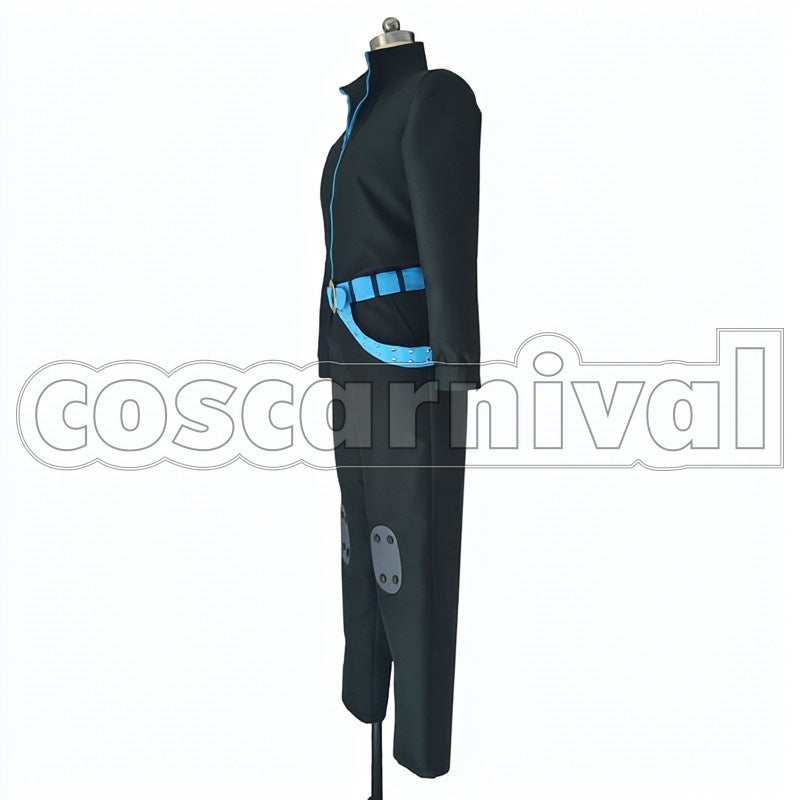 Gold cosplay costume from One Piece Film:, side view