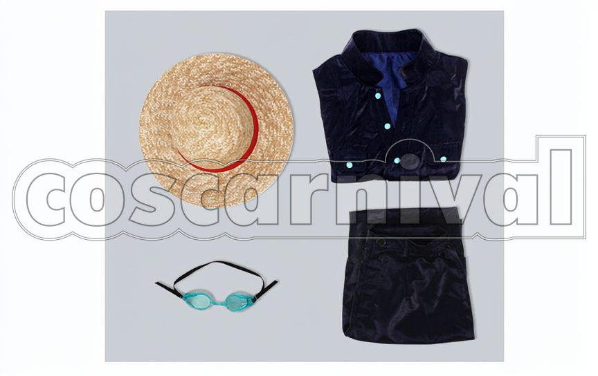 Film: Gold Monkey D. Luffy Cosplay cosplay costume from One Piece, set view