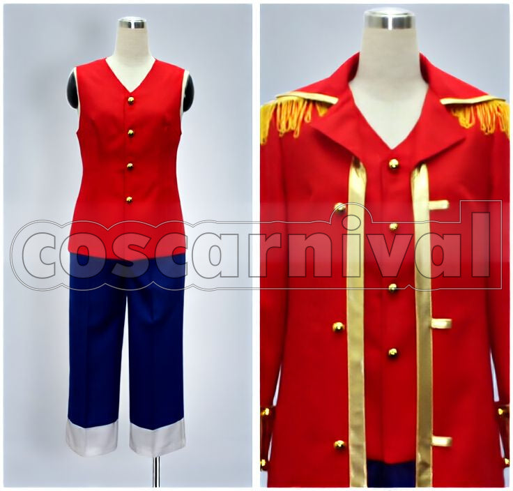 Monkey D. Luffy King of the Pirates Cosplay cosplay costume from One Piece, front view 2