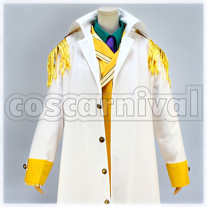 Three Admirals Kizaru Full Set Cosplay cosplay costume from One Piece, front view 1