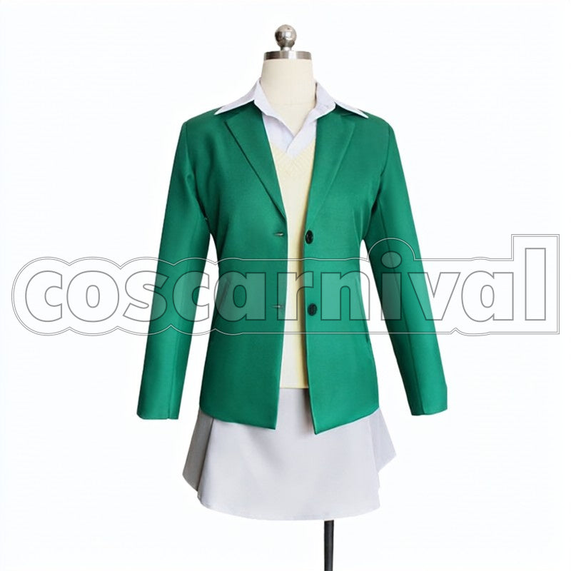 orange cosplay costume, front view