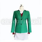 orange cosplay costume, front view