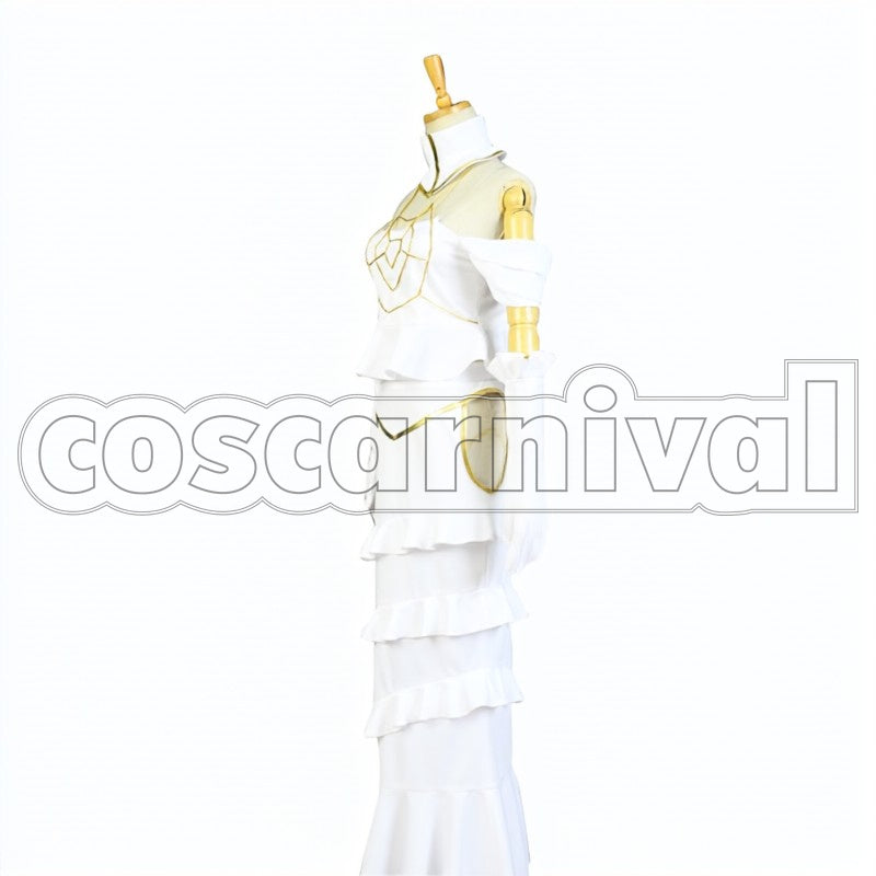 Albedo cosplay costume from Overlord, side view