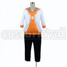 Trainer Orange cosplay costume from Pok mon GO, front view
