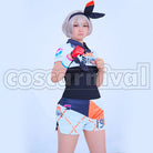 Sword and Shield Bea Cosplay cosplay costume from Pokémon, front view 1