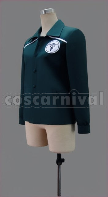Police cosplay costume from Psycho-Pass Akane Tsunemori, side view 2