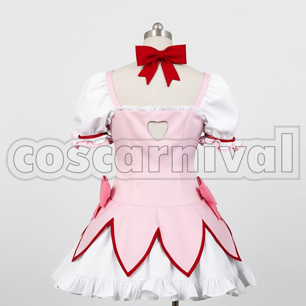 Magica Madoka Kaname cosplay costume from Puella Magi Madoka, back view