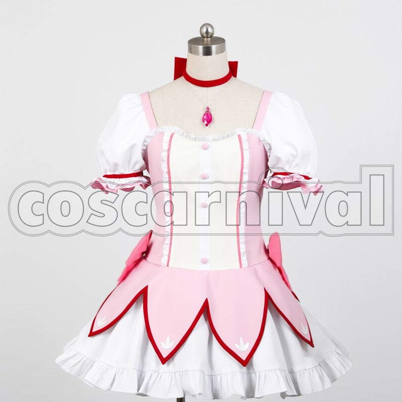 Magica Madoka Kaname cosplay costume from Puella Magi Madoka, front view 2