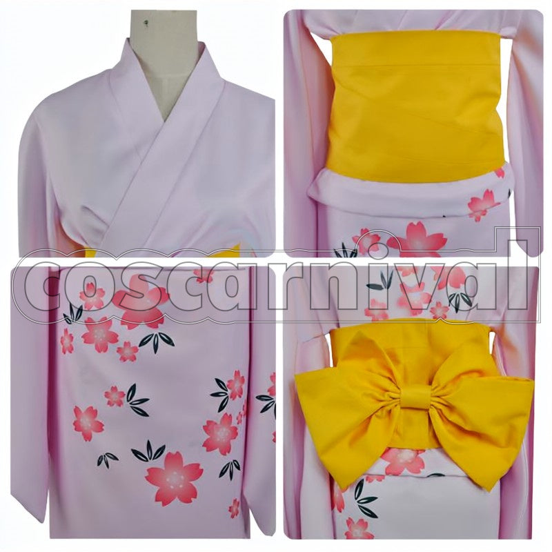 Magica the Movie Madoka Kaname Yukata cosplay costume from Puella Magi Madoka, detail-1