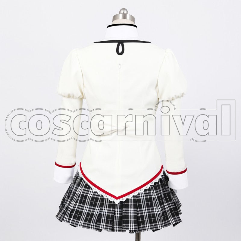 Magica Madoka Kaname Mitakihara Middle School Girls cosplay costume from Puella Magi Madoka, back view