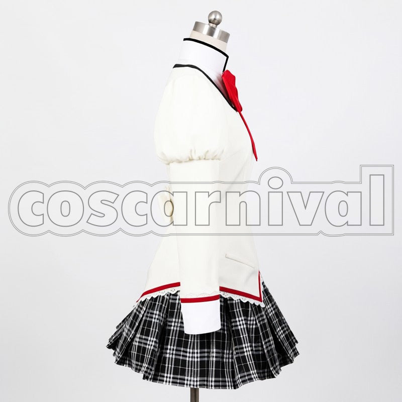 Magica Madoka Kaname Mitakihara Middle School Girls cosplay costume from Puella Magi Madoka, side view