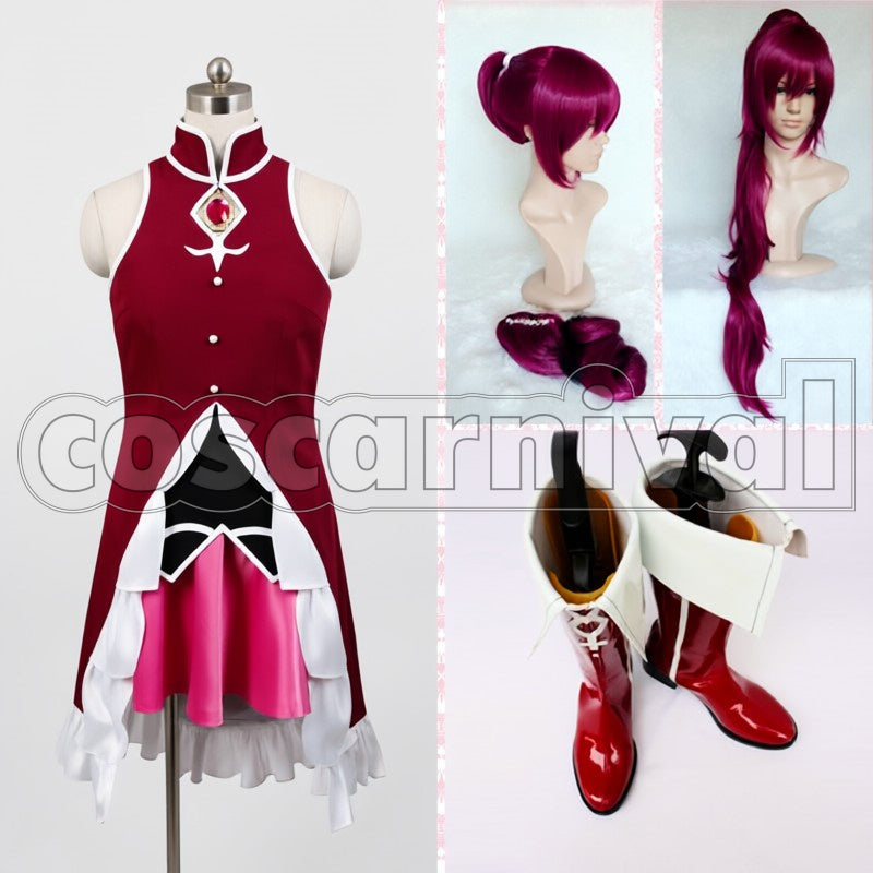 Magica Kyoko Sakura cosplay costume from Puella Magi Madoka, front view