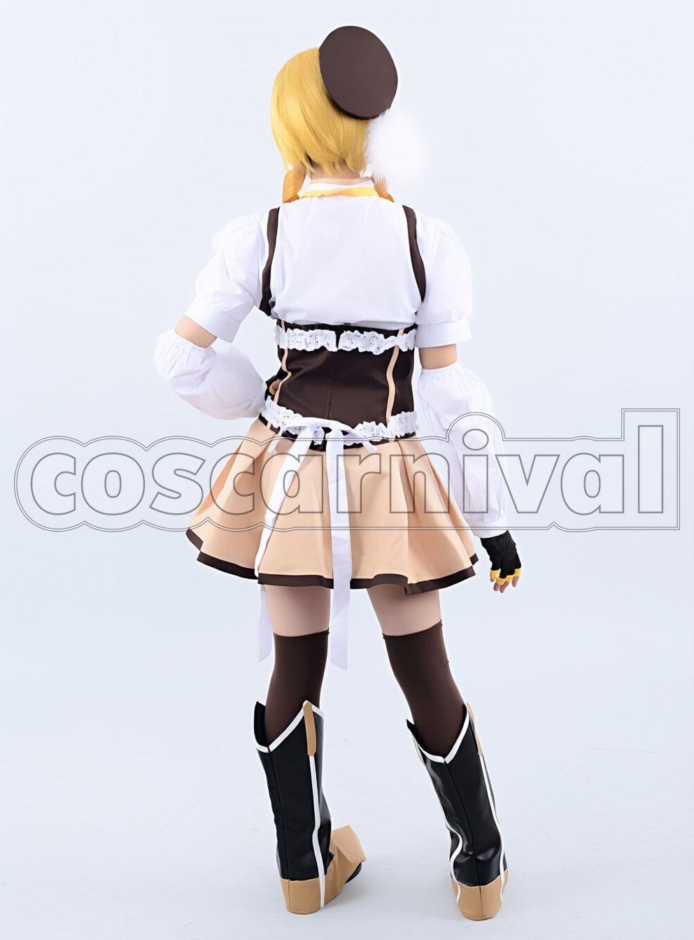 Magica Mami Tomoe cosplay costume from Puella Magi Madoka, back view