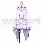 in Another World- Emilia cosplay costume from Re:Zero -Starting Life, front view 6