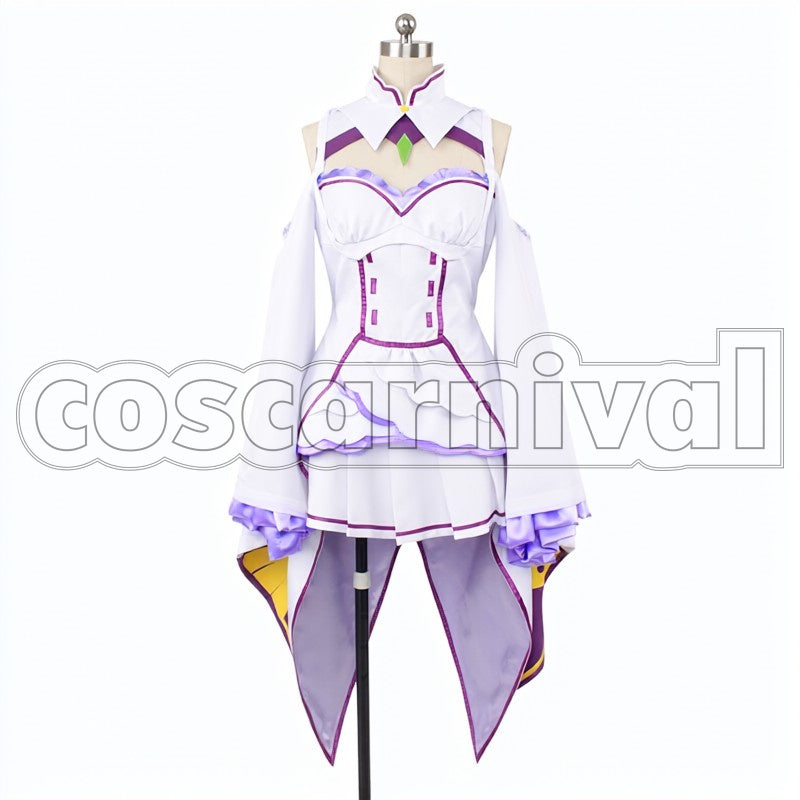 in Another World- Emilia cosplay costume from Re:Zero -Starting Life, front view 6