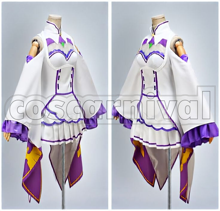 Life in Another World Emilia Cosplay cosplay costume from Re:Zero − Starting, front view 11