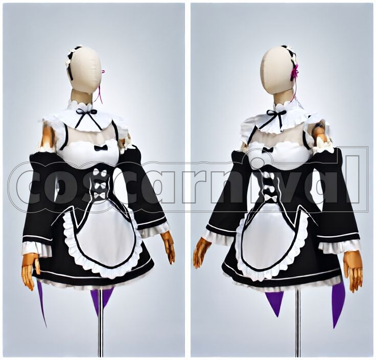 Life in Another World Rem & Ram Cosplay cosplay costume from Re:Zero − Starting, front view 2