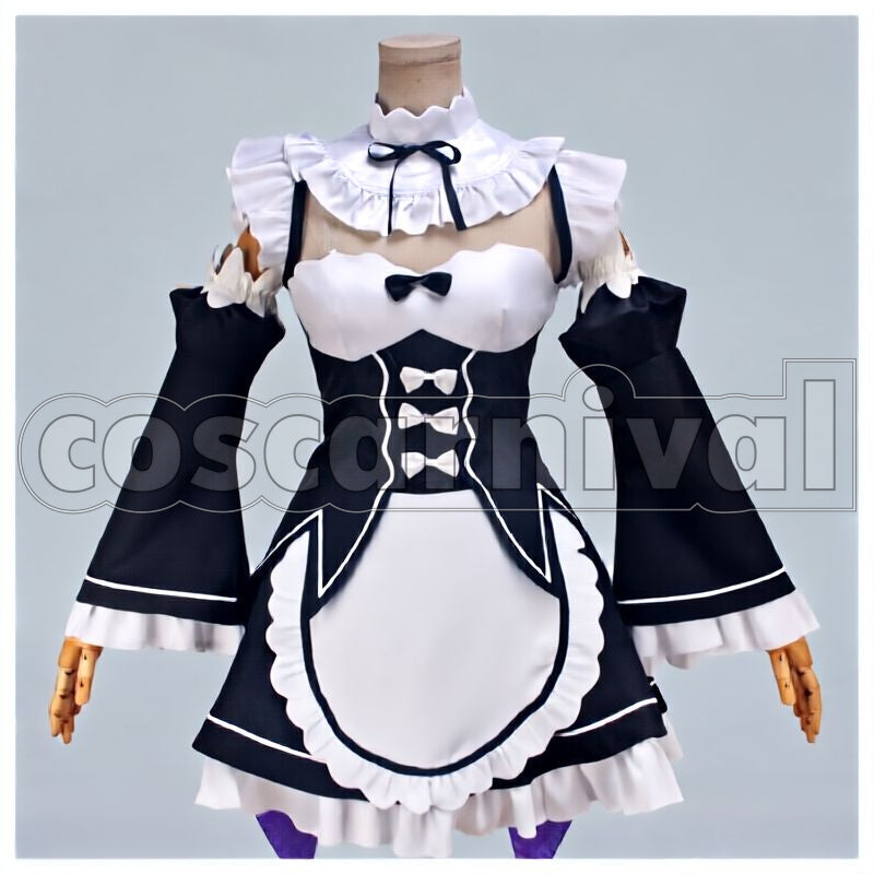 Life in Another World Rem & Ram Revised Version Cosplay cosplay costume from Re:Zero − Starting, front view 1
